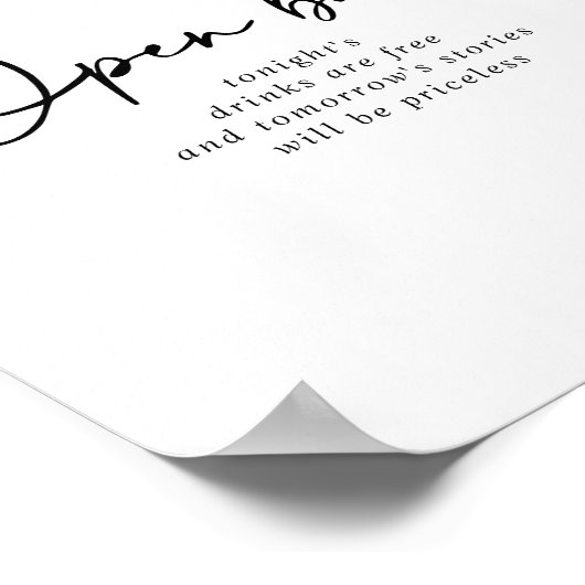 Bieden van open balk Modern legant Sign Poster (Hoek)