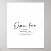 Bieden van open balk Modern legant Sign Poster (Voorkant)