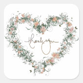 Bieden van oproepingsplek Elegant Vierkante Sticker (Voorkant)