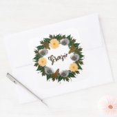 Bieden van oproepingsplek Elegant Vierkante Sticker (Envelop)