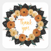 Bieden van oproepingsplek Elegant Vierkante Sticker (Voorkant)