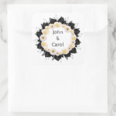 Bieden van oproepingsplek Elegant Vierkante Sticker (Tas)