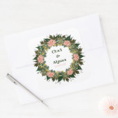 Bieden van oproepingsplek Elegant Vierkante Sticker (Envelop)