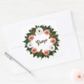 Bieden van oproepingsplek Elegant Vierkante Sticker (Envelop)