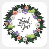 Bieden van oproepingsplek Elegant Vierkante Sticker (Voorkant)