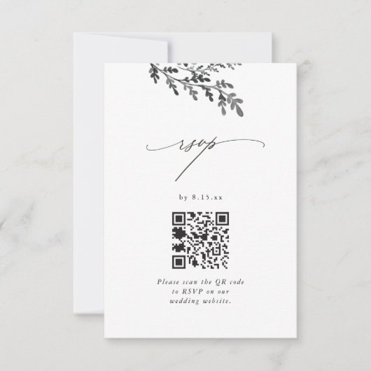Bieden van RSVP met QR-code en foto's (Voorkant)