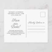 Bieden Verloving Foto Opslaan Datum Website Info e Aankondigingskaart (Achterkant)