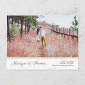 Bieden Verloving Foto Opslaan Datum Website Info e Aankondigingskaart (Voorkant)