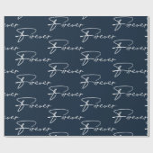 Bieden voor altijd modern script op zee cadeaupapier (Vlak)