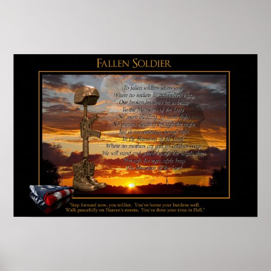 Bieden voor een Fallen Soldier Poster (Voorkant)