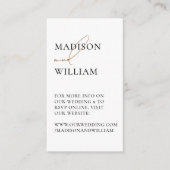 Bieden Website QR Code White Modern Informatiekaartje (Voorkant)