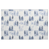 Biedermeier Blue en White  French Toile Stof (Fat Quarter)