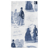 Biedermeier Blue Toile Elegant  Mode Klein Cadeauzakje (Achterkant)