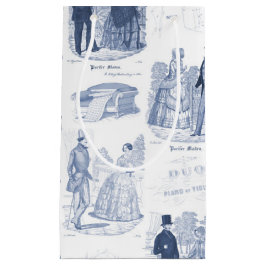 Biedermeier Blue Toile Elegant Mode Klein Cadeauzakje