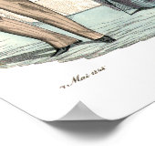 Biedermeier Couple in Garden  Mode Bord Poster (Hoek)