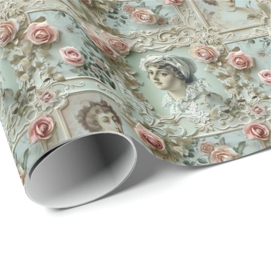 Biedermeier Dames Cadeaupapier (Rol Hoek)