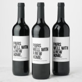 Biedt een goede kaart met een nieuwe thuisbasis, e wijn etiket (Flessen)