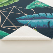 Biedt een naadloos patroon met abstracte veelhoeki sherpa deken (3/4)