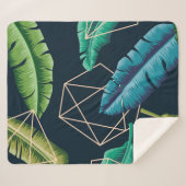 Biedt een naadloos patroon met abstracte veelhoeki sherpa deken (Voorkant (horizontaal))