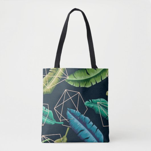 Biedt een naadloos patroon met abstracte veelhoeki tote bag (Voorkant)