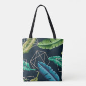 Biedt een naadloos patroon met abstracte veelhoeki tote bag (Achterkant)