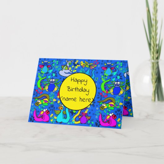 Biedt een speciale dragon-Birthday-kaart Kaart (Voorkant)