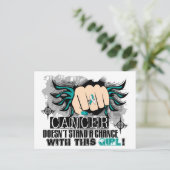 Biedt geen kans op baarmoederhalskanker briefkaart (Staand voorkant)