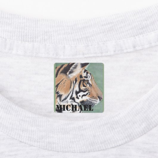 Biedt ijzer op waslabels, tijger en NAAM Labels (Aangebracht)