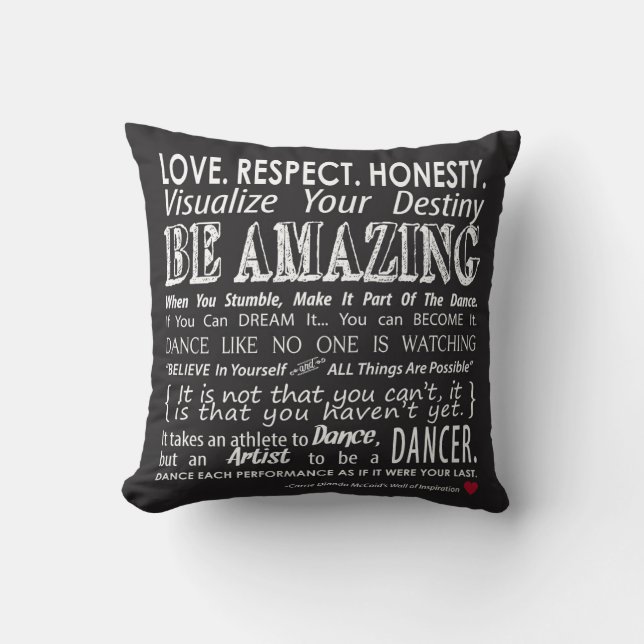 Biedt Inspirerend dansprijzen Pillow - Black Kussen (Voorkant)