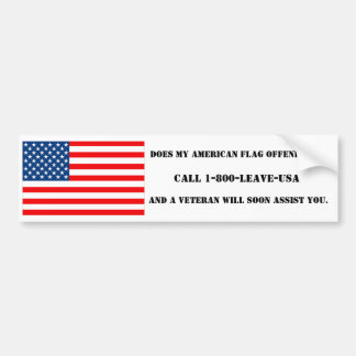 Biedt mijn Amerikaanse vlag je aan? - Bumpersticke Bumpersticker