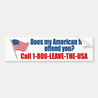 Biedt mijn Amerikaanse vlag je een belediging? Bumpersticker