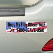Biedt mijn vlag je aan? bumpersticker (Op auto)
