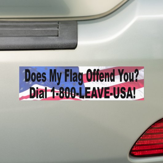 Biedt mijn vlag je aan? bumpersticker (Op auto)