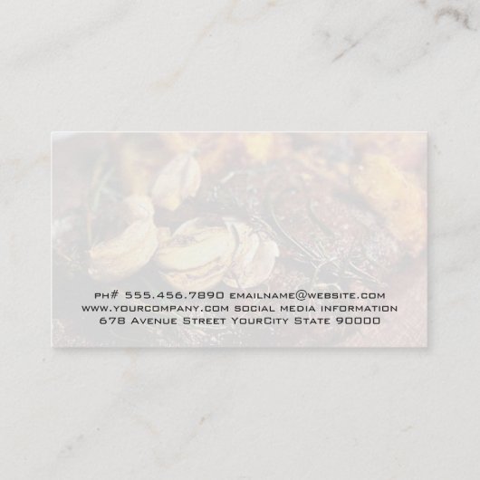 Biefstuk en champignons | slagersmessen visitekaartje (Achterkant)