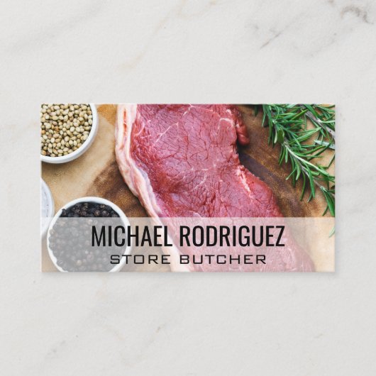 Biefstuk en Kruiden Visitekaartje (Voorkant)
