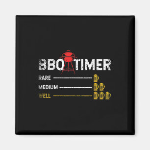 Biefstuk grillen Grappig BBQ Chef Bier Alcohol Ger Magneet