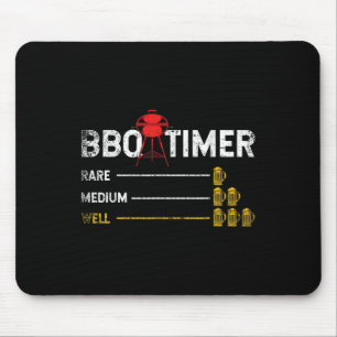 Biefstuk grillen Grappig BBQ Chef Bier Alcohol Ger Muismat