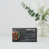 biefstuk | minimalistische donkere wand visitekaartje (Staand voorkant)