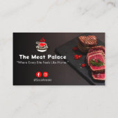 biefstuk | Minimalistische elegante BBQ Visitekaartje (Achterkant)