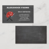 biefstuk serveergerei | schoolbord visitekaartje (Voorkant / Achterkant)