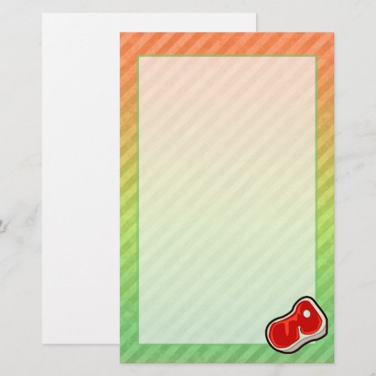 biefstuk van de slager briefpapier (Voorkant / Achterkant)