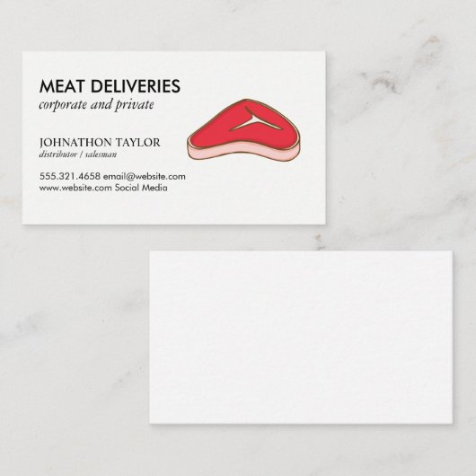 Biefstuk Visitekaartje (Voorkant / Achterkant)