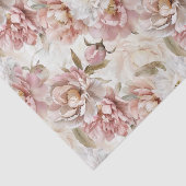 Biege en roze bloem shabby chic tissuepapier (Detail)