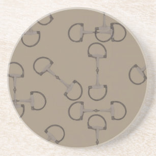 Biege Equestrian Horse Bits Zandsteen Onderzetter