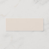 Biege Floral Mini Visitekaartje (Achterkant)