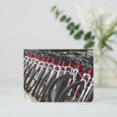 Bieken in een rij briefkaart (Staand voorkant)