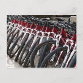 Bieken in een rij briefkaart (Voorkant)