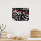 Bieken in een rij poster (Keuken)