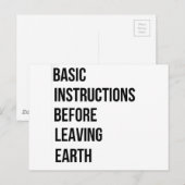 BIEL: Basisinstructies voor het verlaten van de aa Briefkaart (Voorkant / Achterkant)