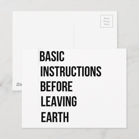 BIEL: Basisinstructies voor het verlaten van de aa Briefkaart (Voorkant / Achterkant)